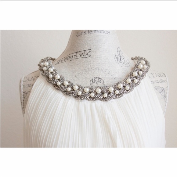 NWOT Donna Ricco Pearl Embellished Shift Dress - Picture 5 of 6